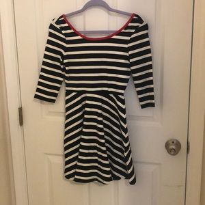 Above knee striped dress